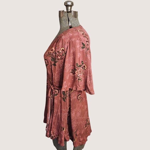 Torrid Floral Wrap Blouse - Picture 3 of 5